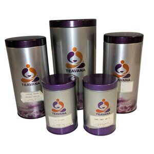 Teavana Loose-Leaf Tea Canisters 16 Oz Perfectea Maker Airtight Storage 4 teas